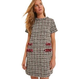 NWT Tuckernuck Winterberry Sequin Tweed Jackie Dress L